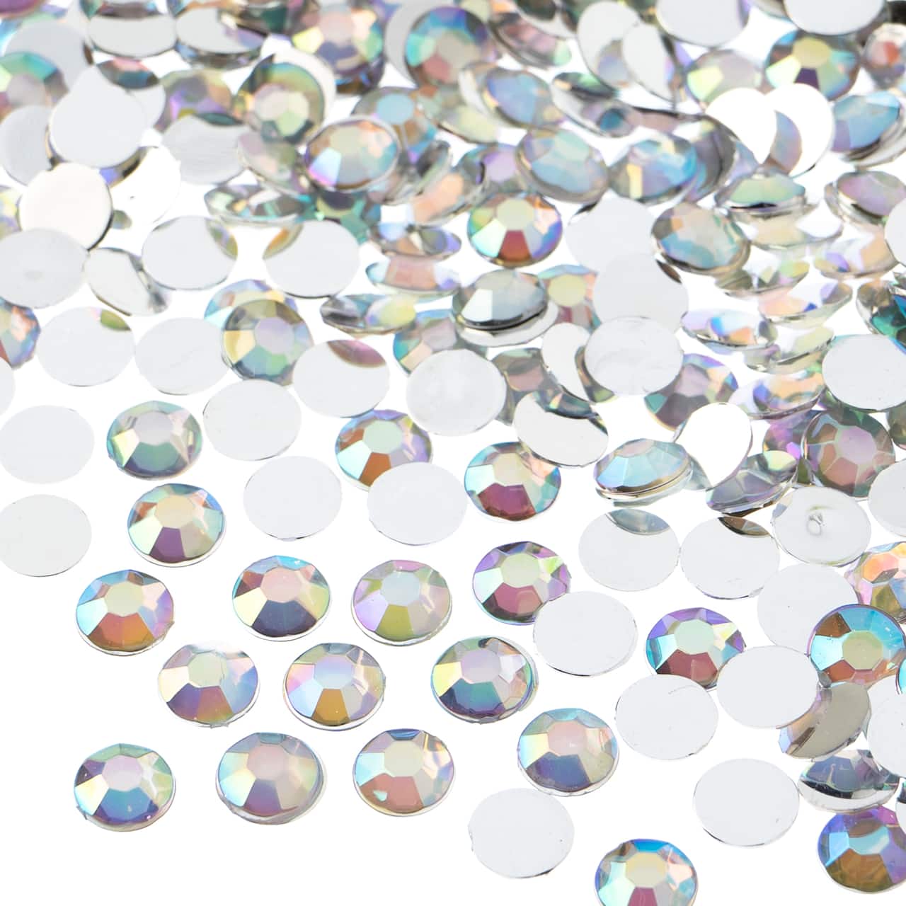 John Bead 6mm Acrylic Round Flat Back Rhinestones, 1,000ct.